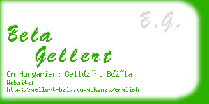 bela gellert business card